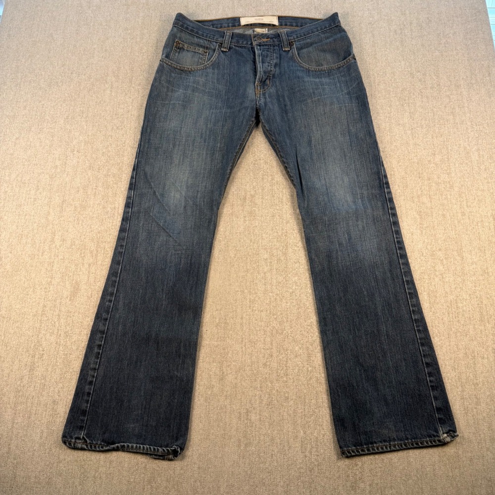 Matix Jeans Women 32 (14) Blue Gripper Black Resin Straight Leg Denim Pants